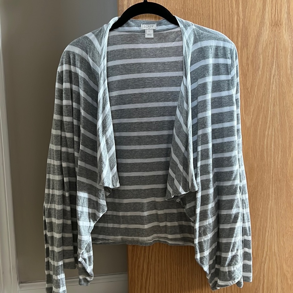 J. Crew Size Small Stripe Open Cardigan